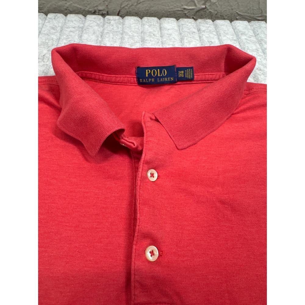 Polo‎ Ralph Lauren Mens 3XB Red Short Sleeve Pony Logo Polo Shirt Big & Tall